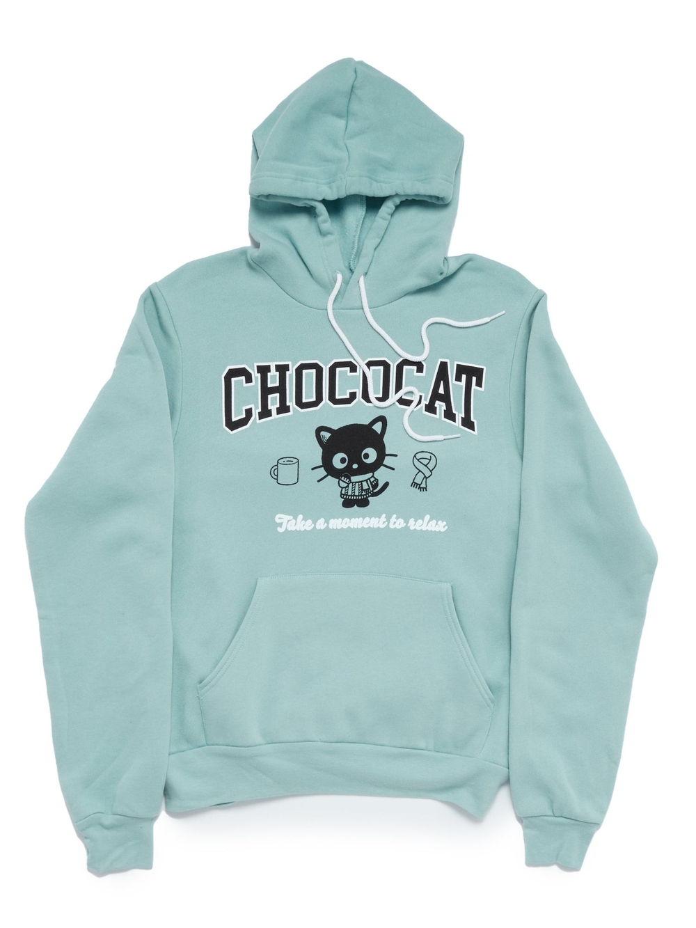Sanrio Chococat Take A Moment To Relax Hoodie Light Green ADULT XL